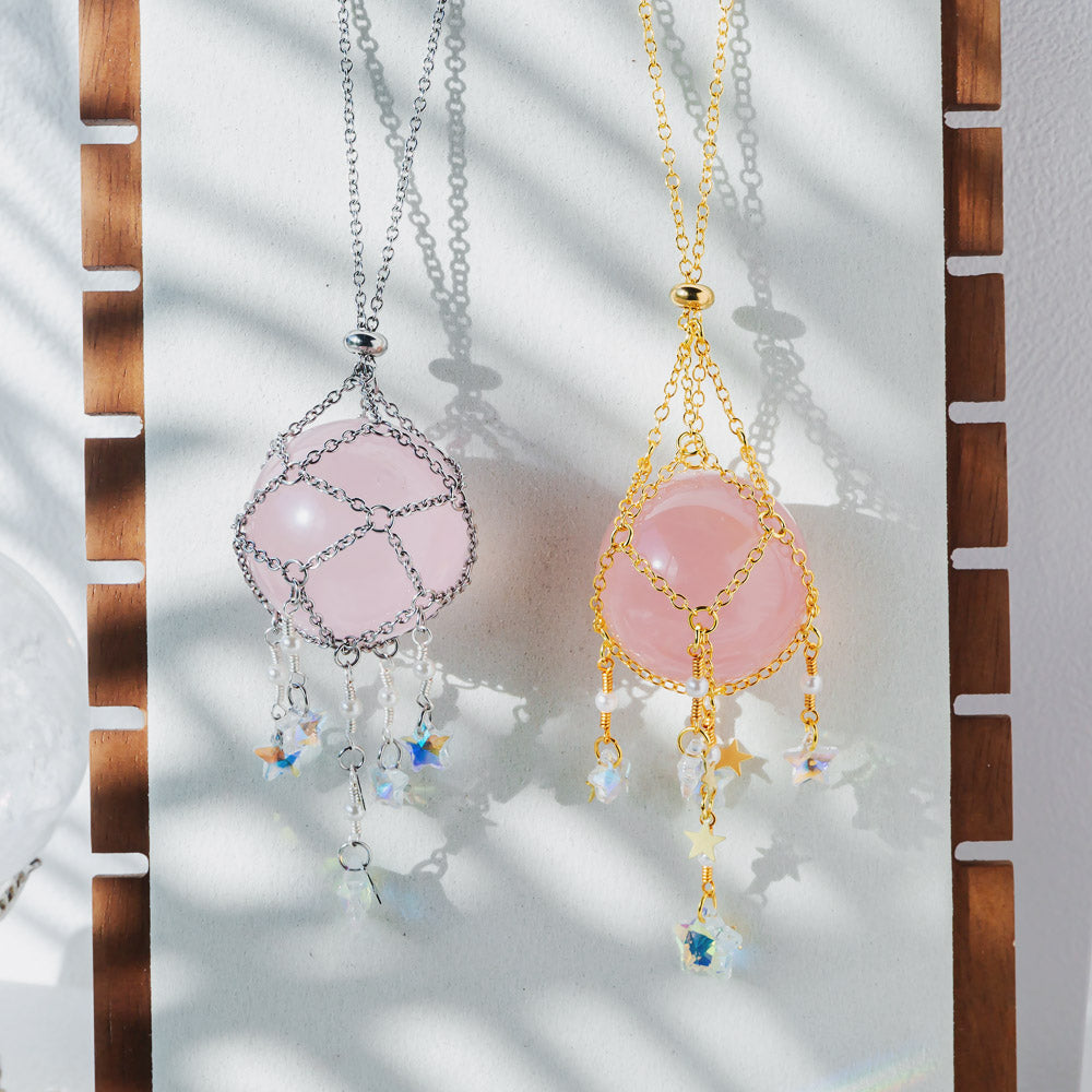 Interchangeable Crystal Sphere Pendulum Pendant