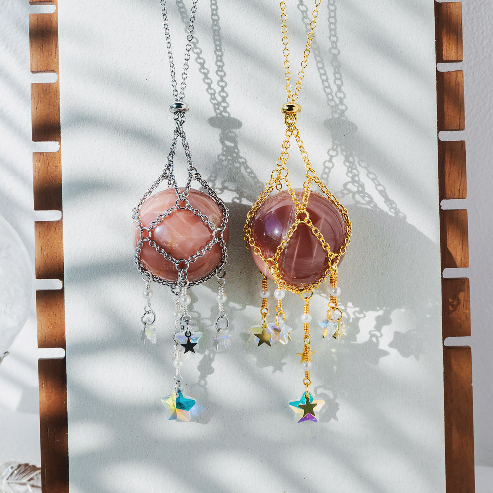 Interchangeable Crystal Sphere Pendulum Pendant