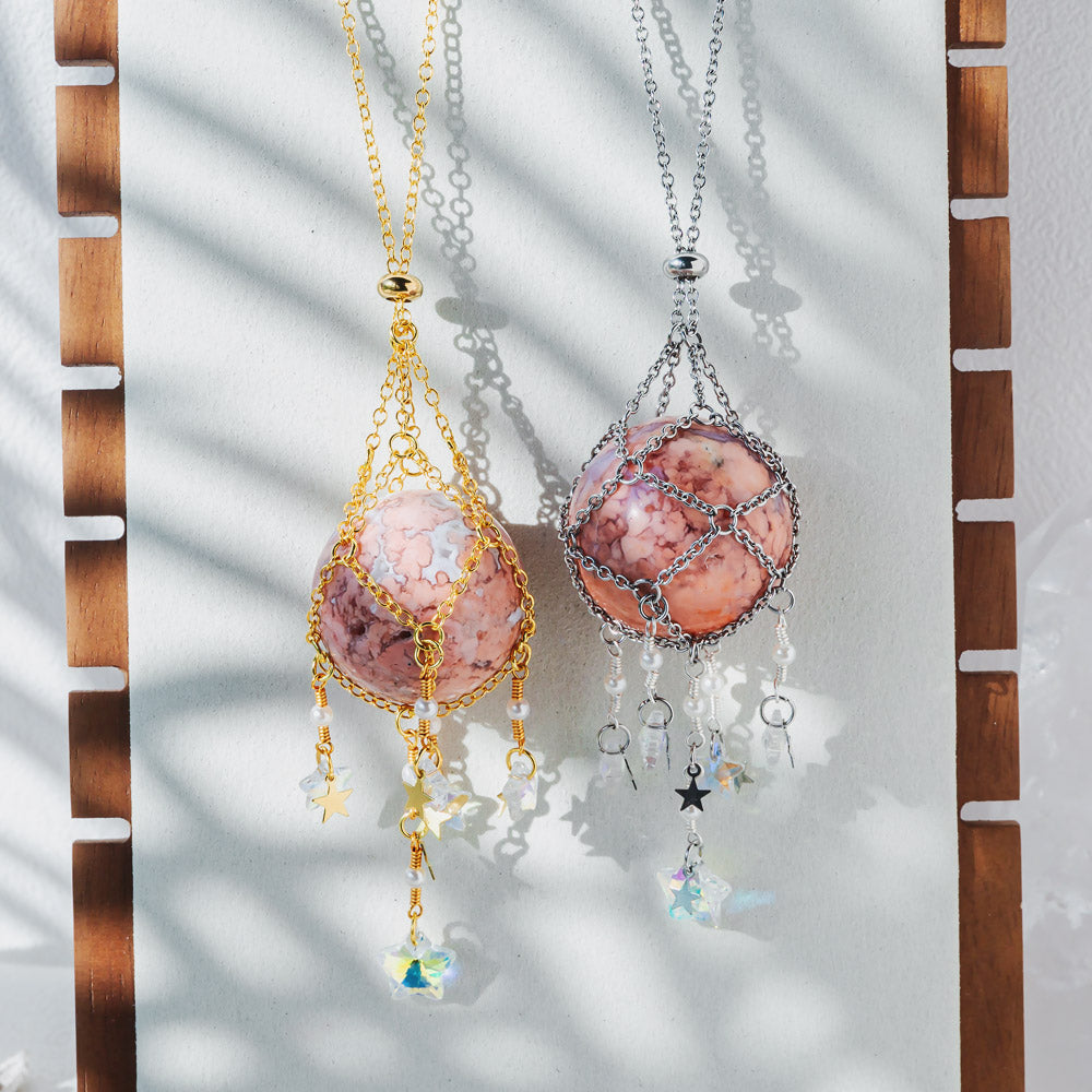 Interchangeable Crystal Sphere Pendulum Pendant