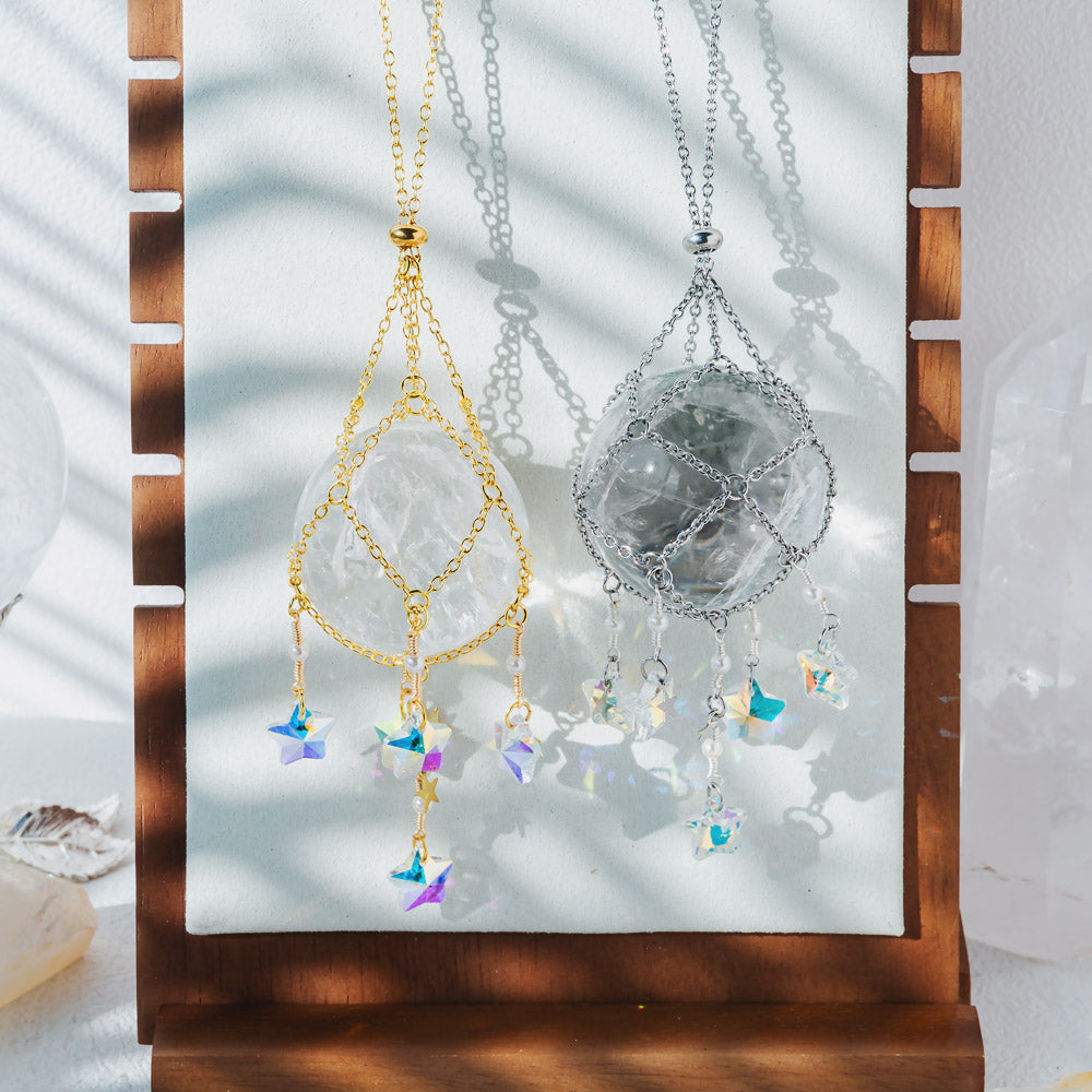 Interchangeable Crystal Sphere Pendulum Pendant