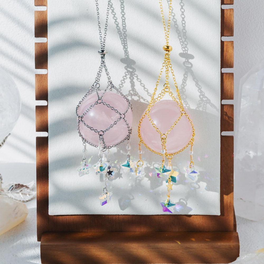 Interchangeable Crystal Sphere Pendulum Pendant