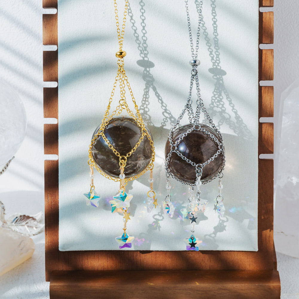 Interchangeable Crystal Sphere Pendulum Pendant