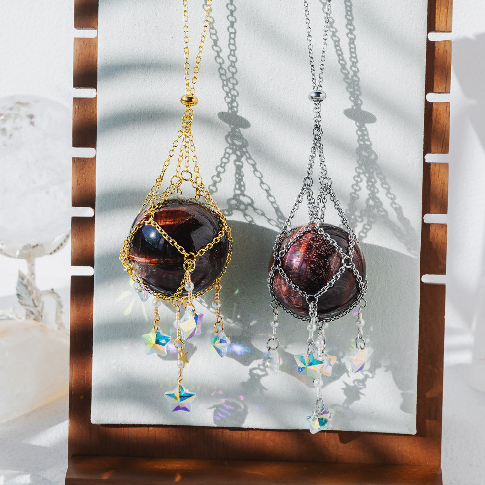 Interchangeable Crystal Sphere Pendulum Pendant