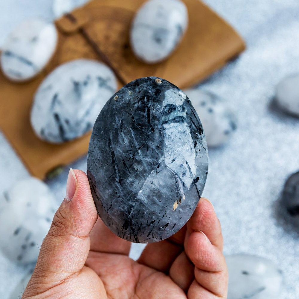 Black Tourmaline Palm Stone