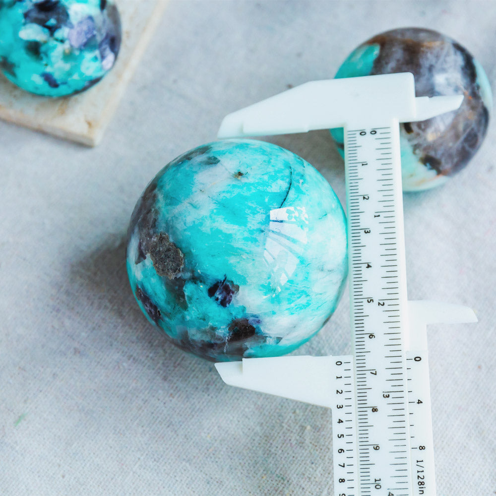 Amazonite With Smoky Quartz Sphere