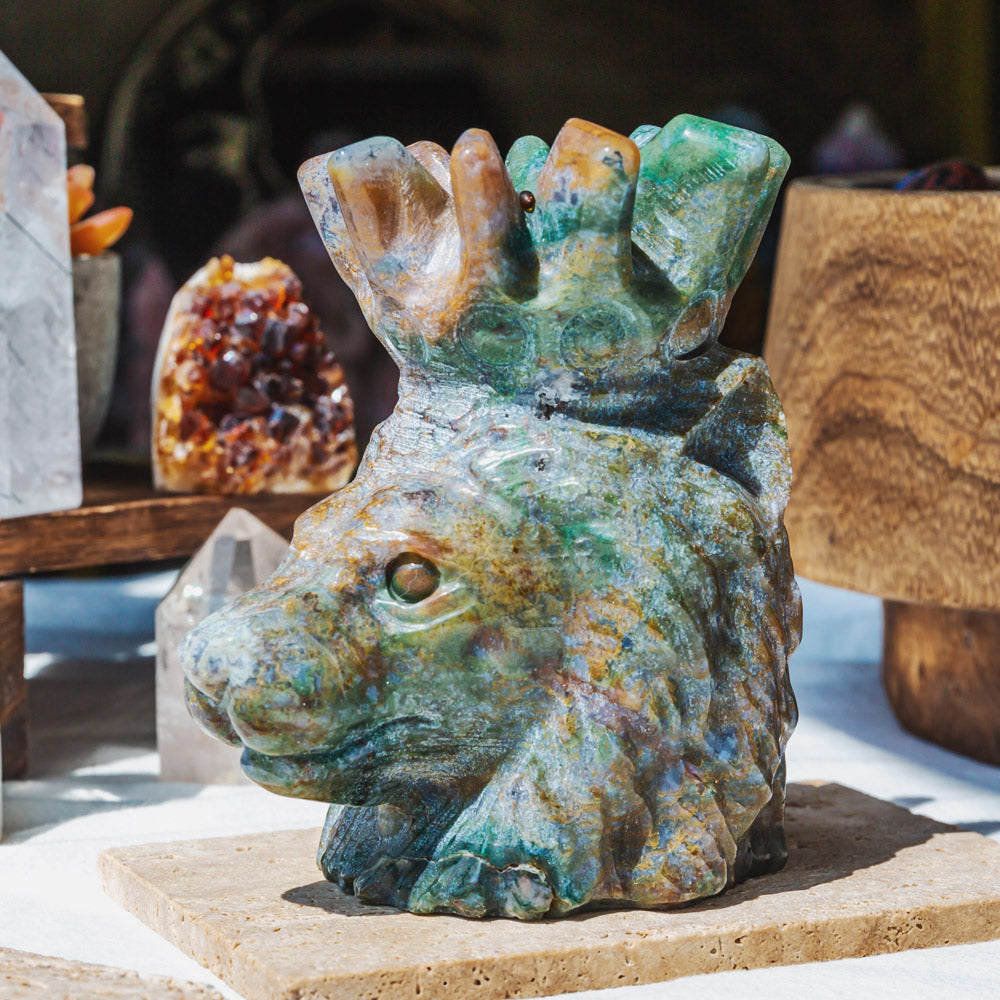 Ocean Jasper Lion Head