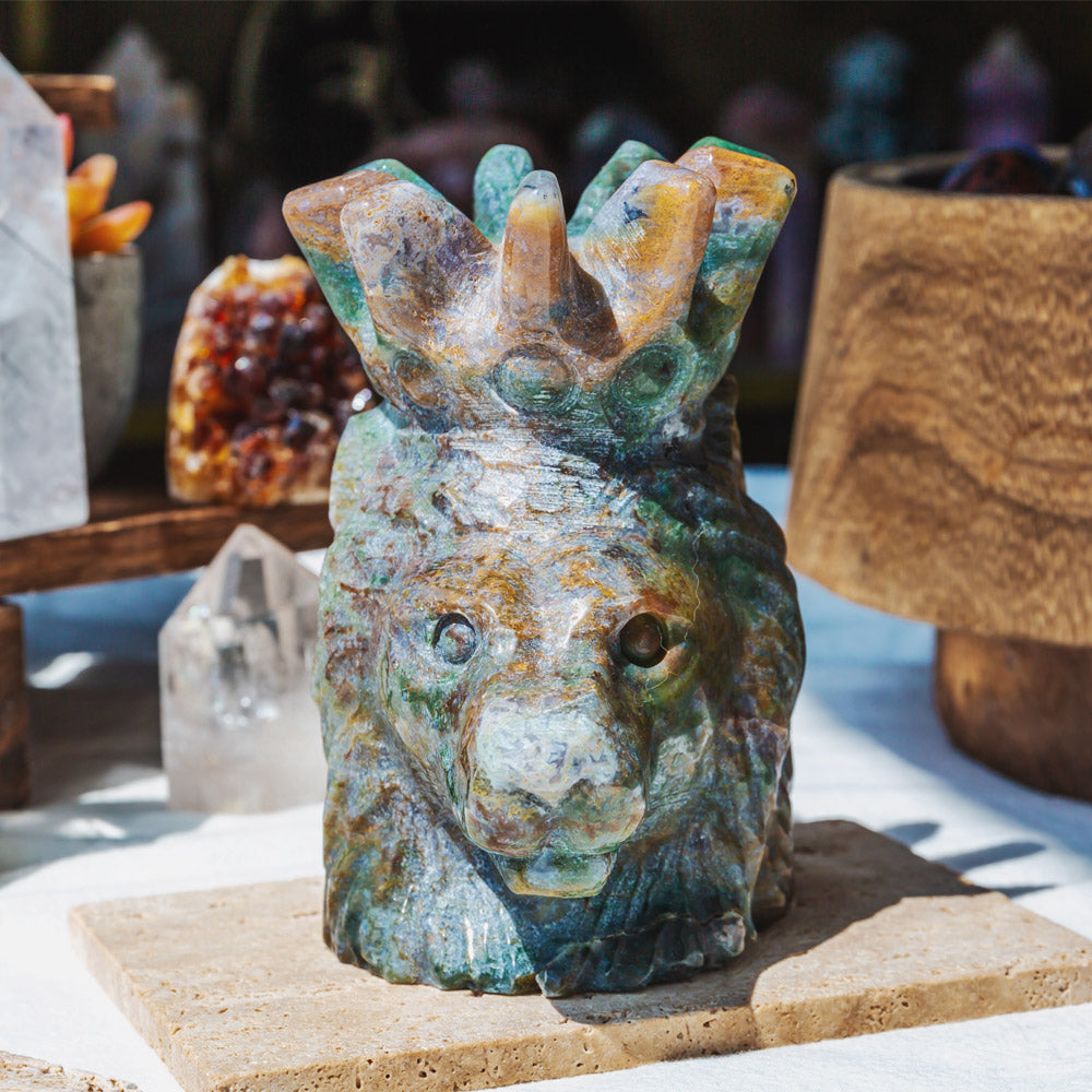 Ocean Jasper Lion Head