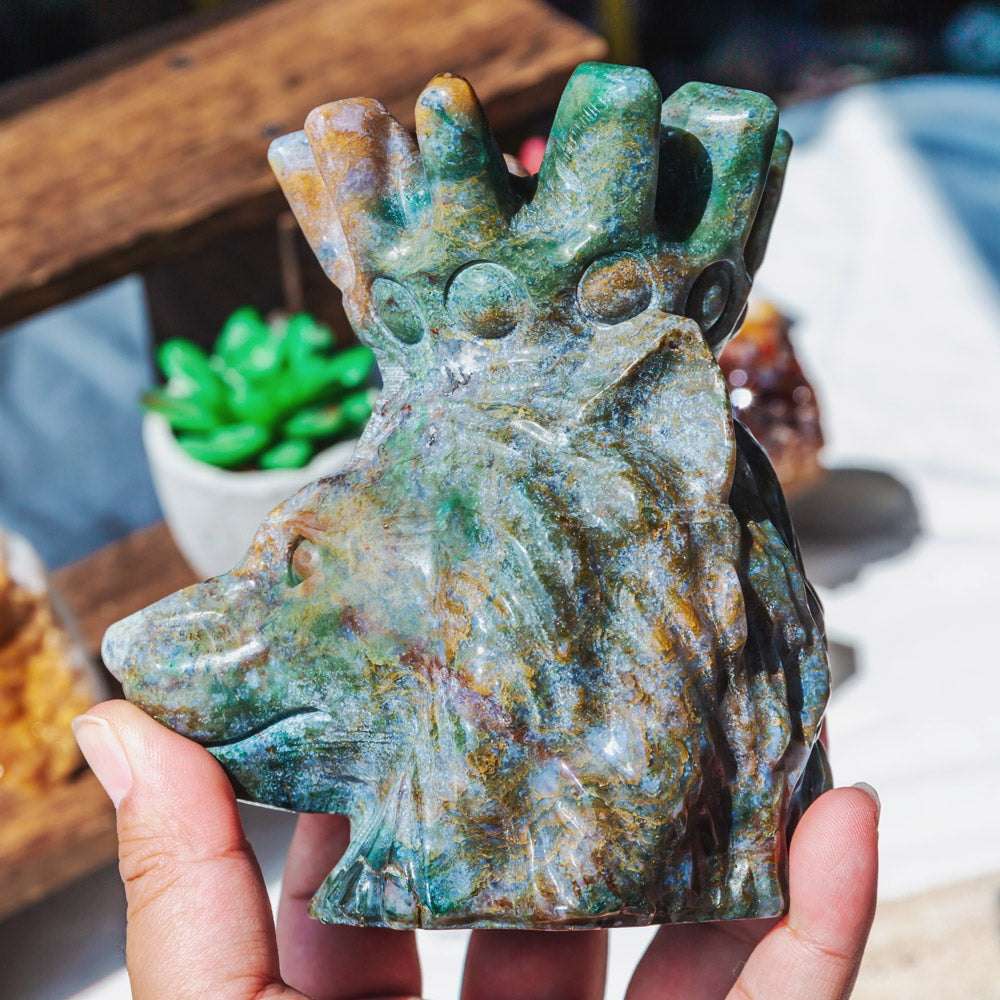 Ocean Jasper Lion Head