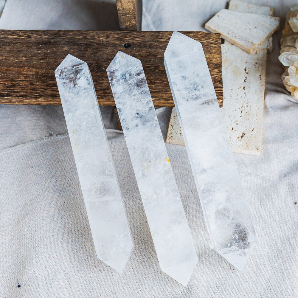 Clear Quartz Tower With Double Point