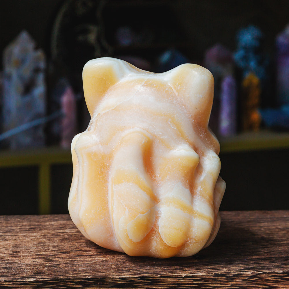 Orange Calcite Nine-Tailed Fox