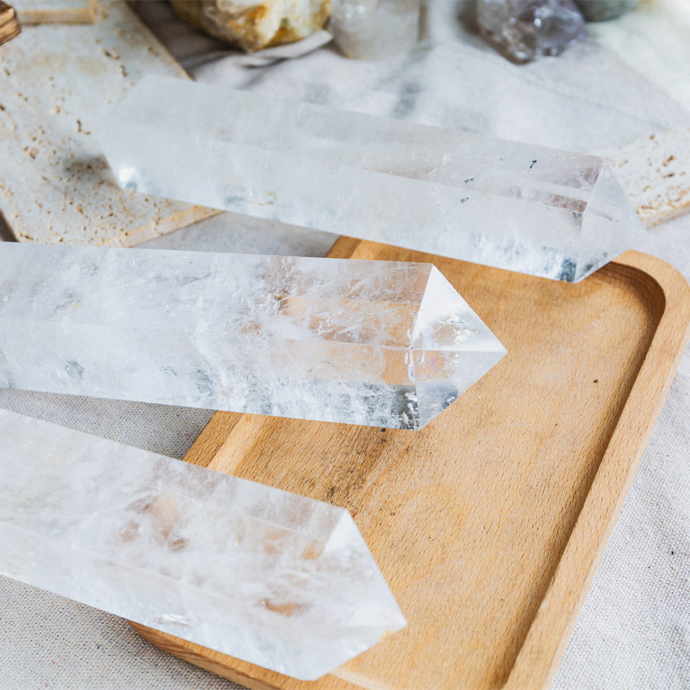 Clear Quartz Tower With Double Point