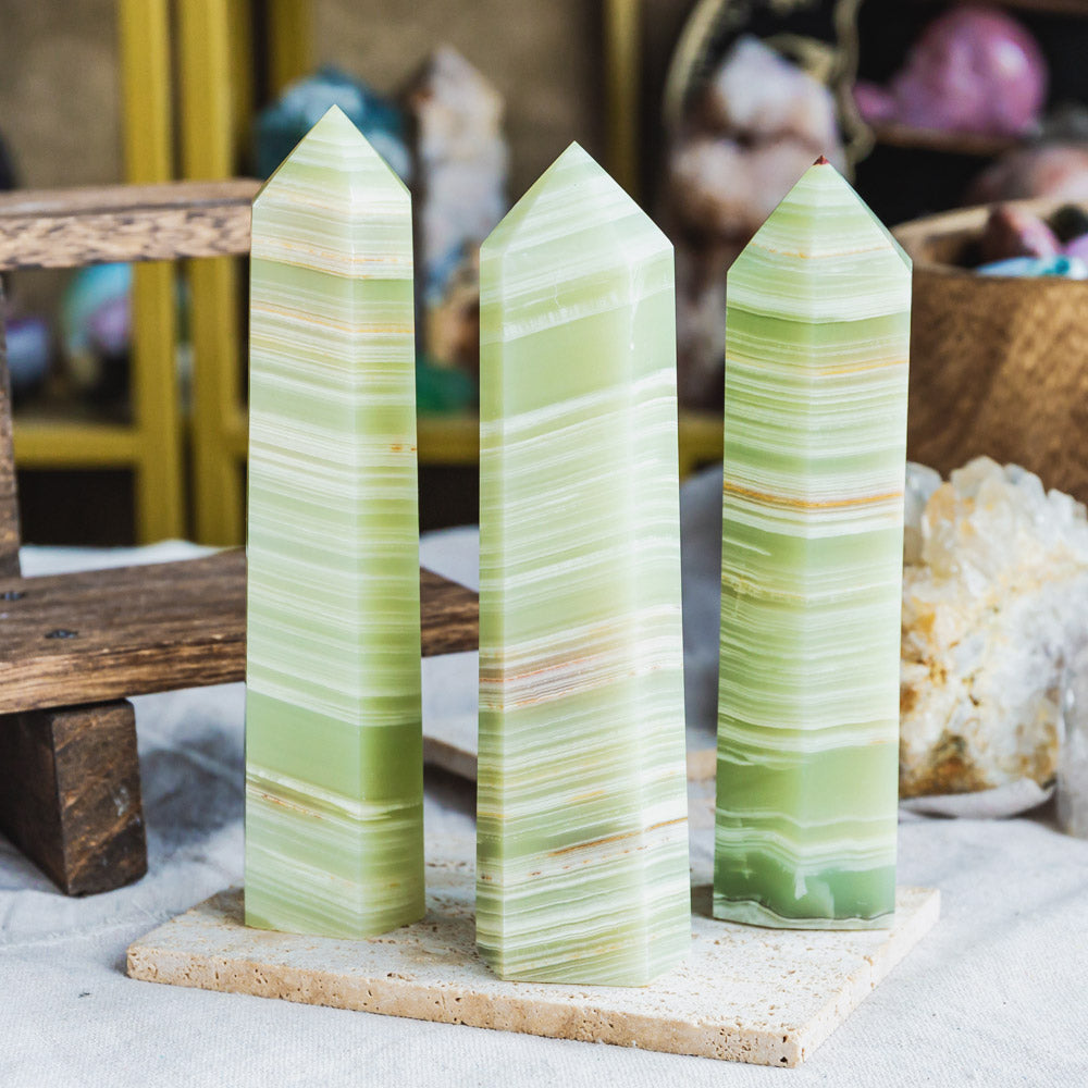 Pistachio Calcite Tower