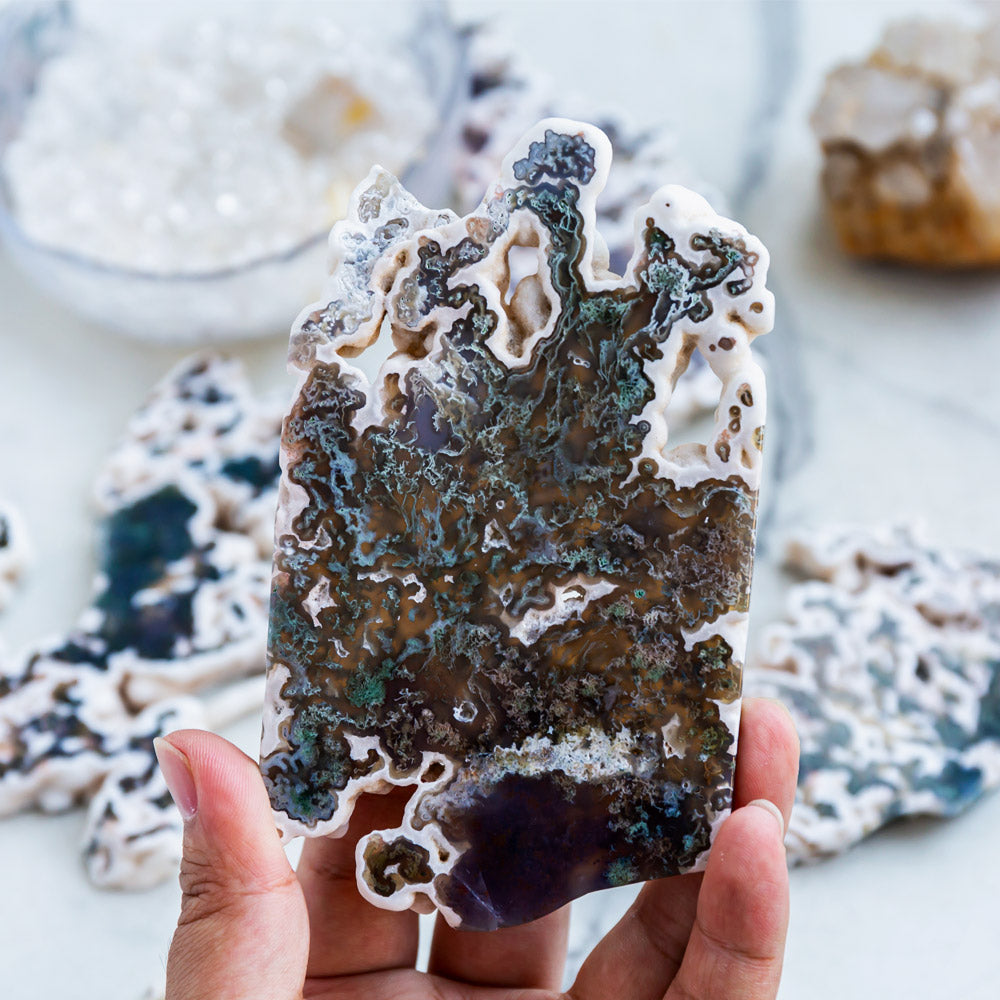 Moss agate Raw slab