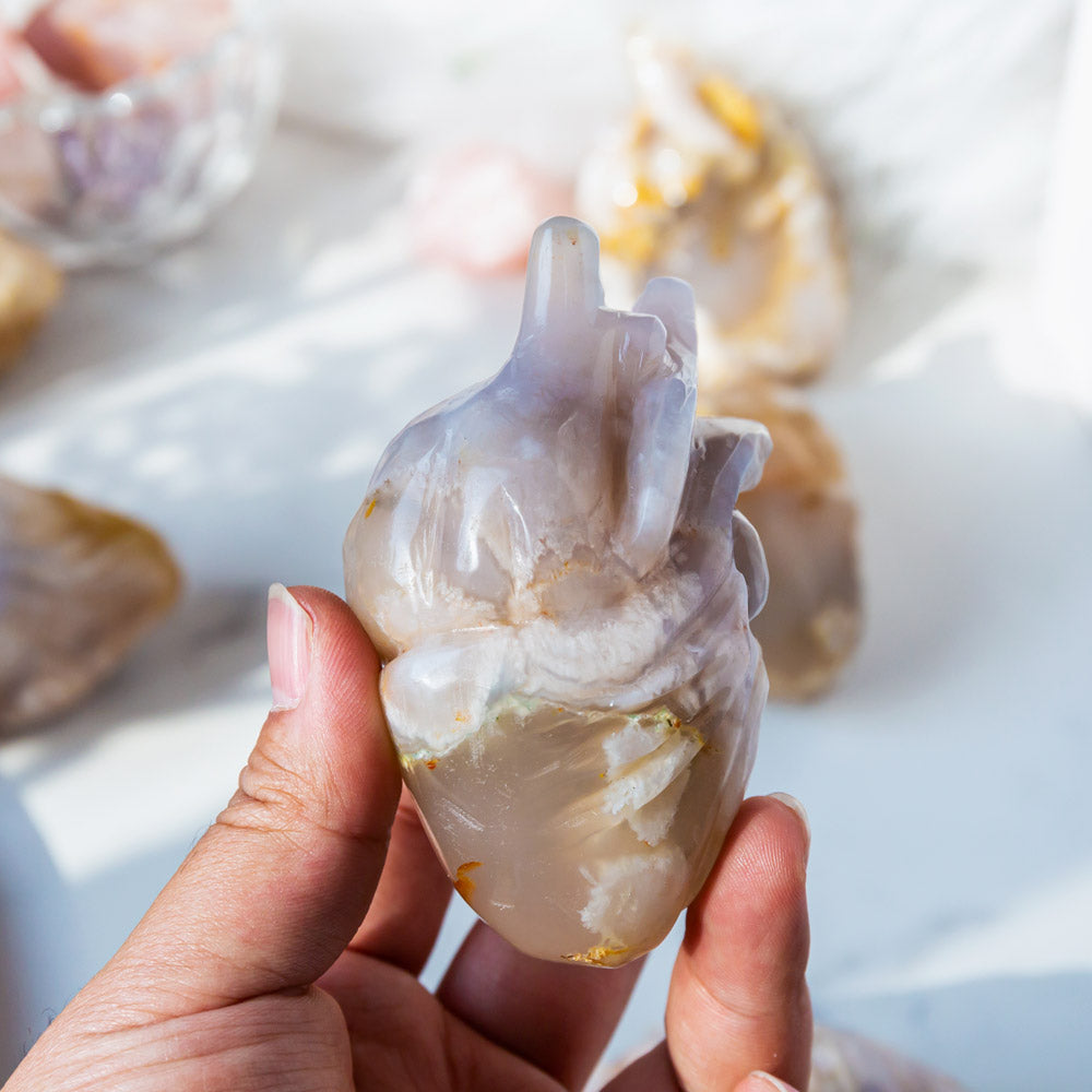 Flower Agate Human Heart