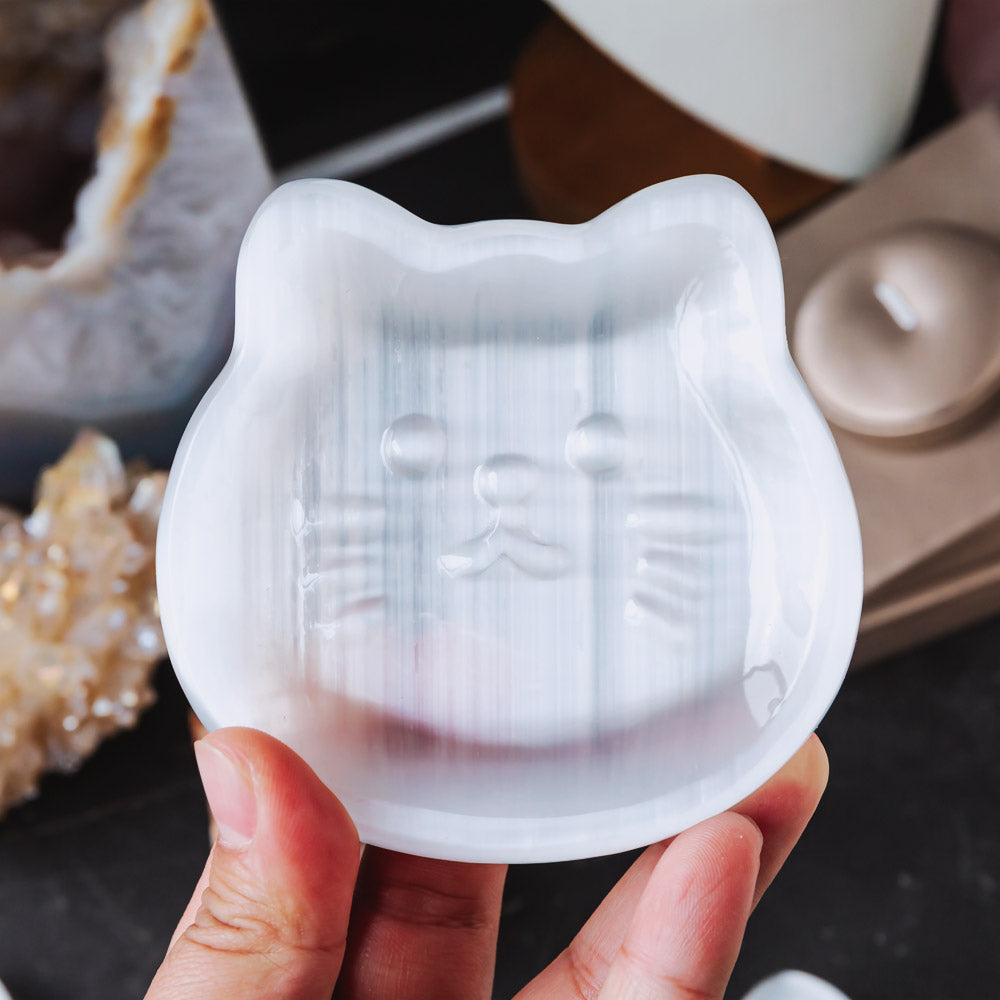 Selenite Cat Bowl