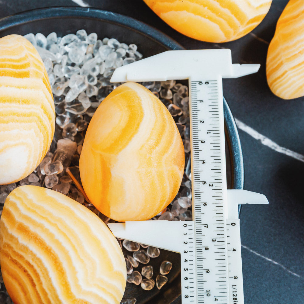 Banding Orange Calcite Egg