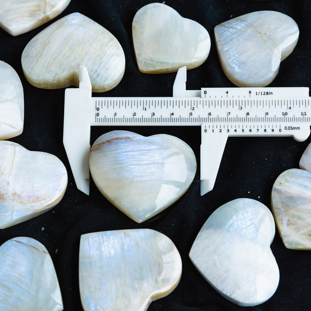 White Moonstone Heart