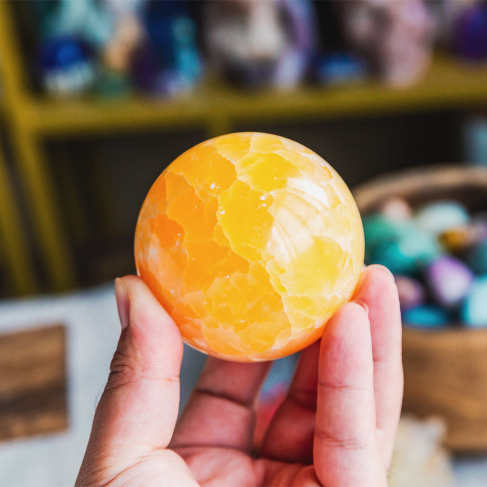 Orange Calcite Sphere