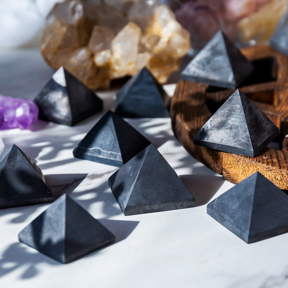 Shungite pyramid