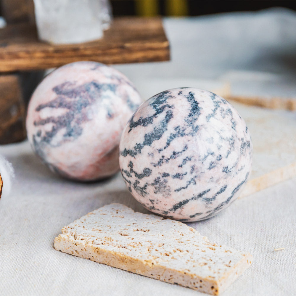 Pink Zebra Jasper Sphere