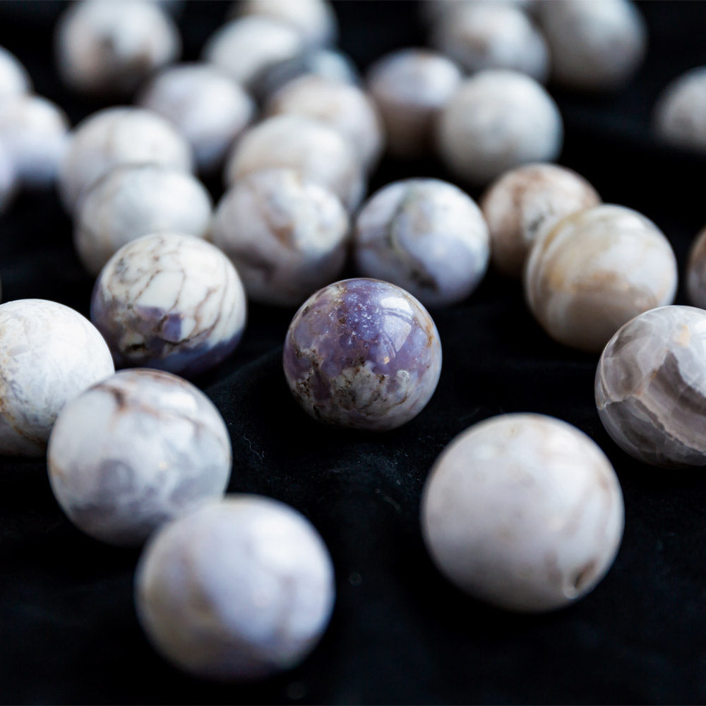 White Crazy Lace Agate Ball