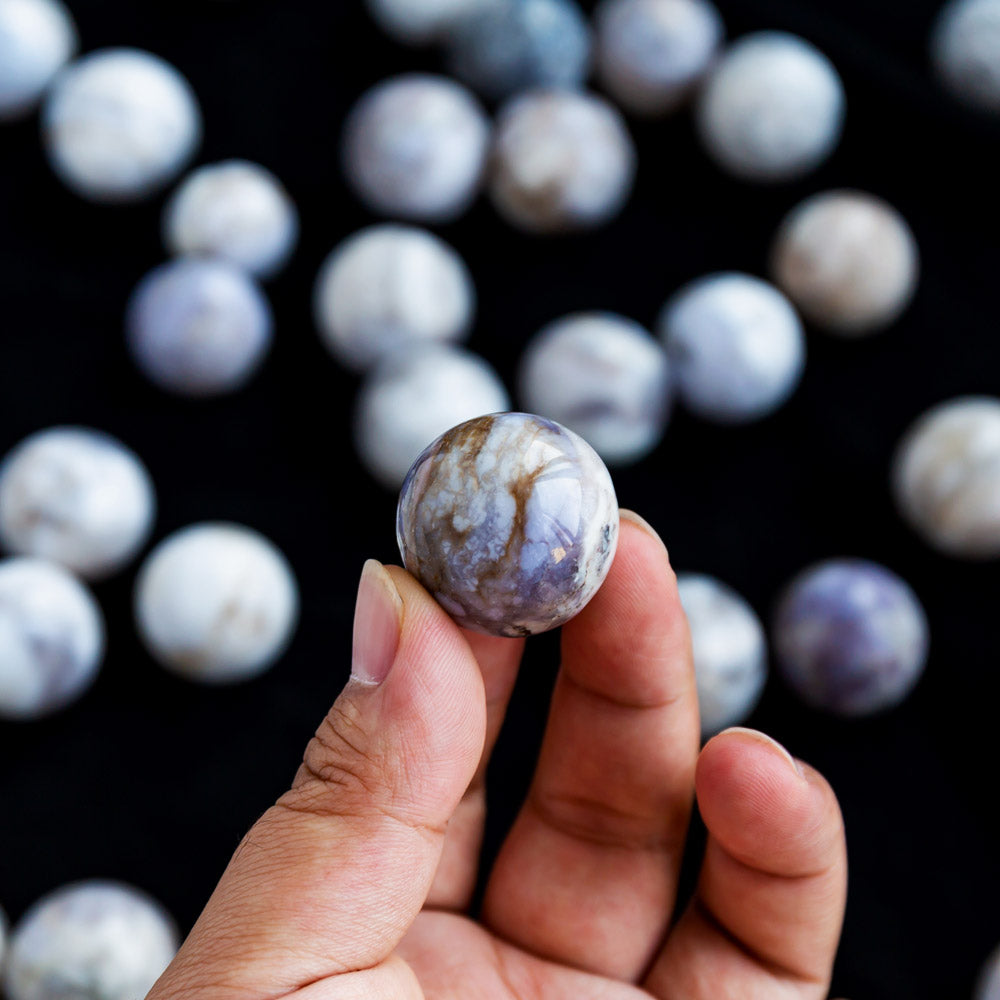 White Crazy Lace Agate Ball