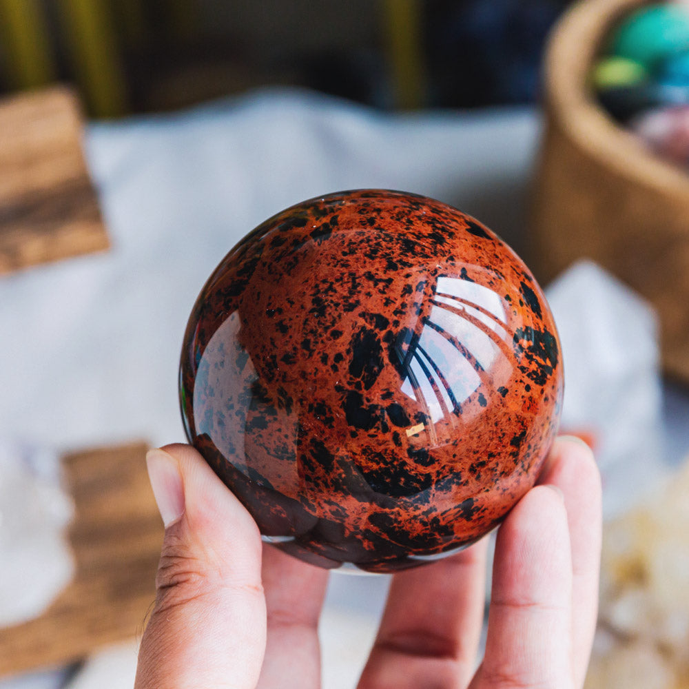 Mahogany Obsidian Sphere