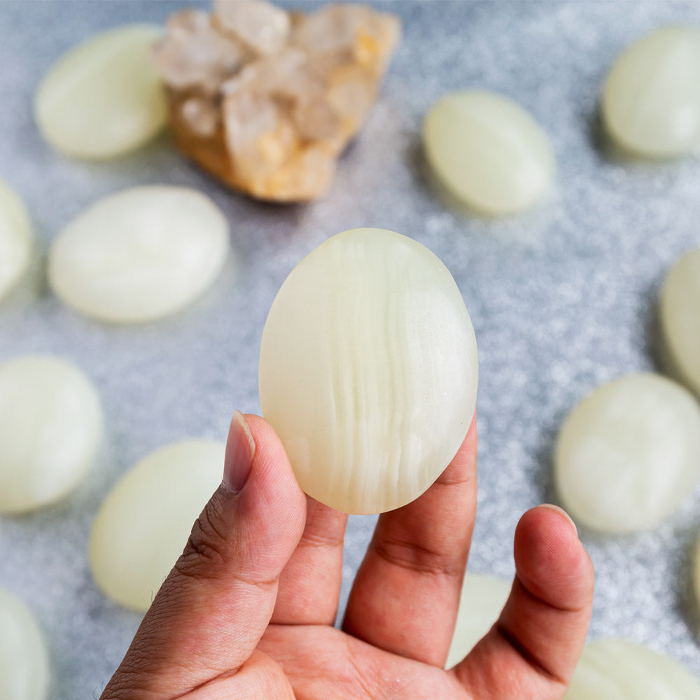 Pistachio Calcite Palm stone