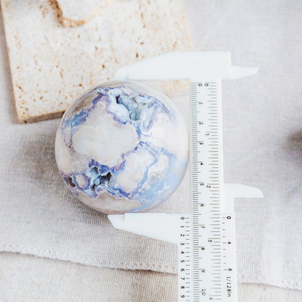 Blue Flower Agate Sphere