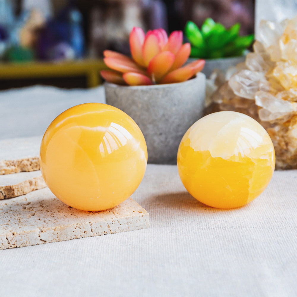 Orange Calcite Sphere