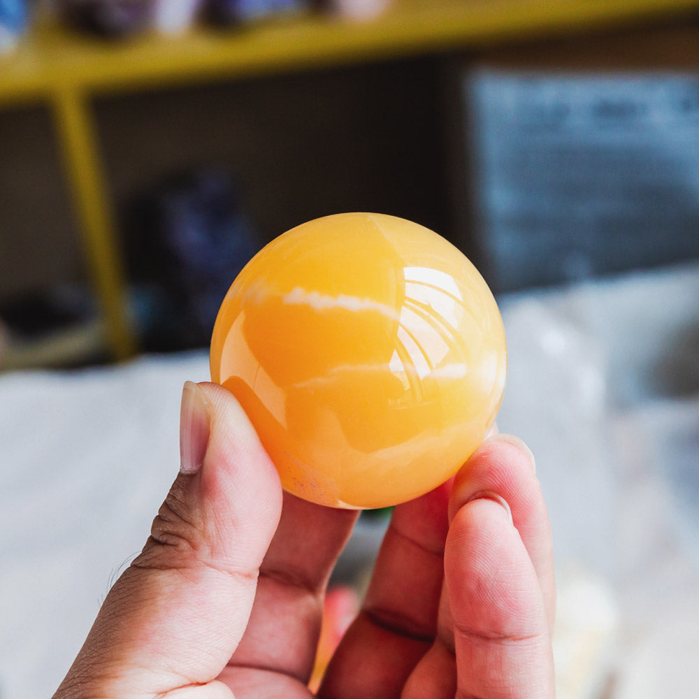 Orange Calcite Sphere