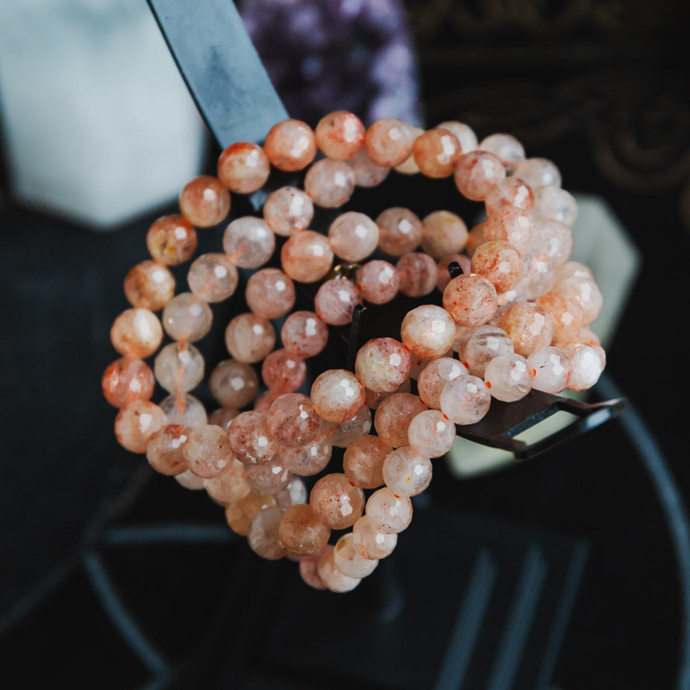 Sunstone Diamond Face Bracelet