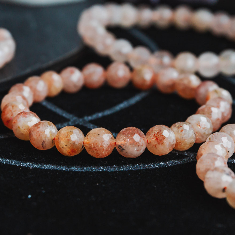 Sunstone Diamond Face Bracelet