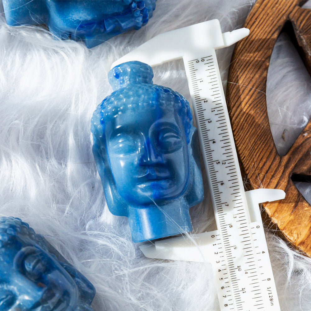 Blue Aventurine Buddha Head