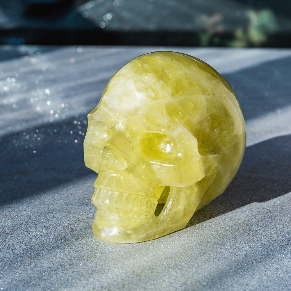 Citrine Hollow Out Skull