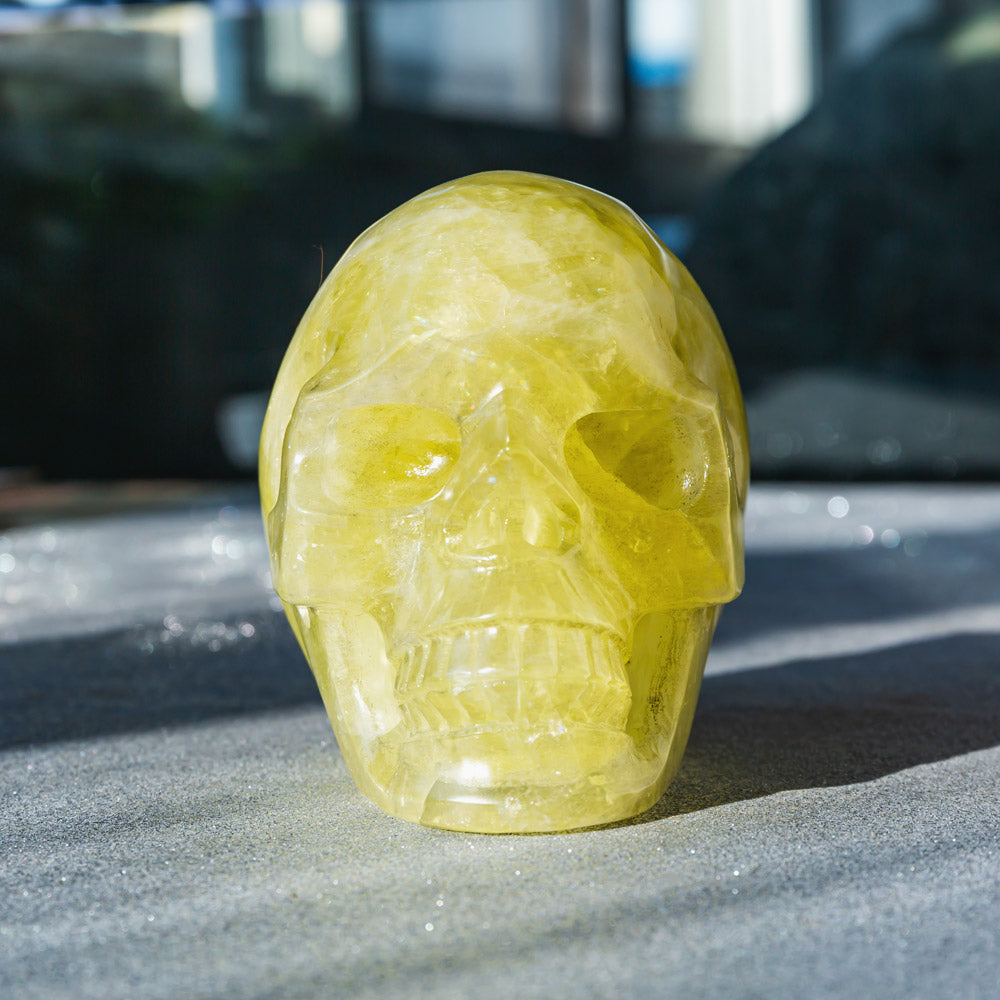 Citrine Hollow Out Skull