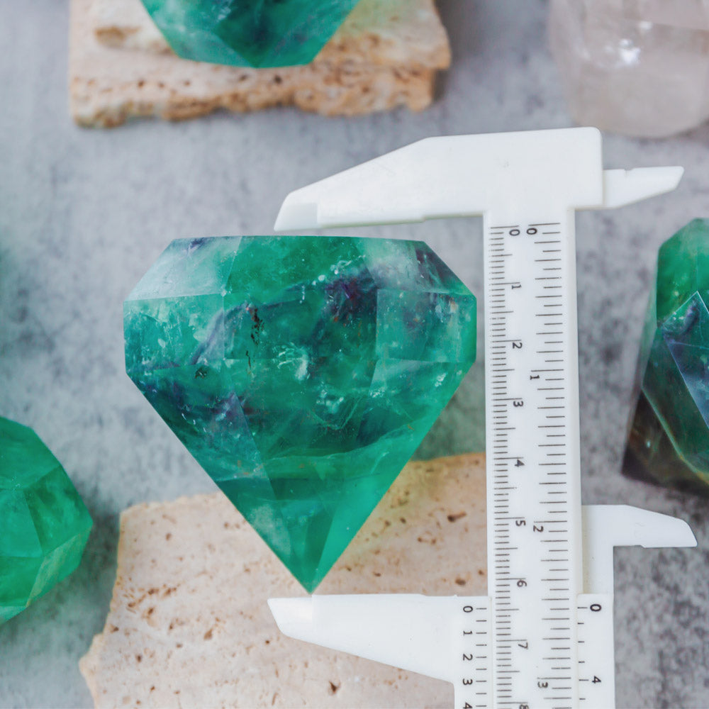 Green Fluorite Diamond Point