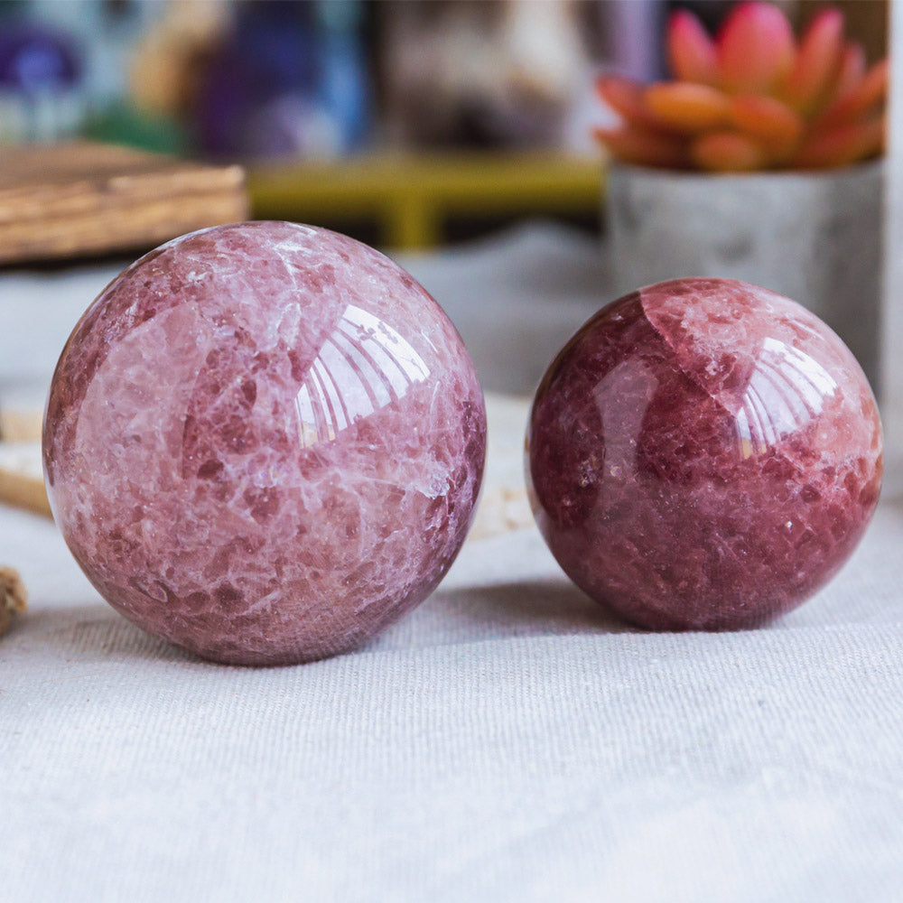 Red Strawberry Quartz Sphere