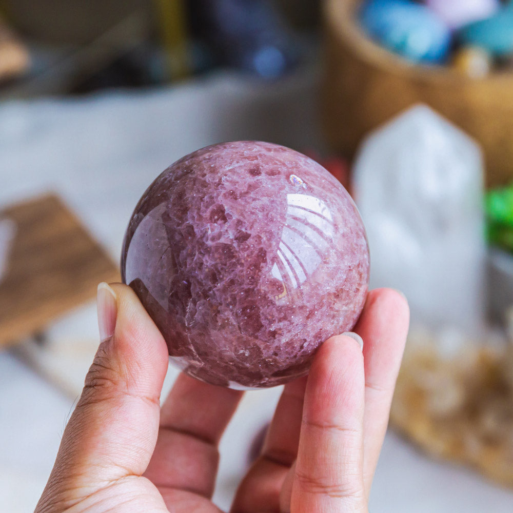 Red Strawberry Quartz Sphere