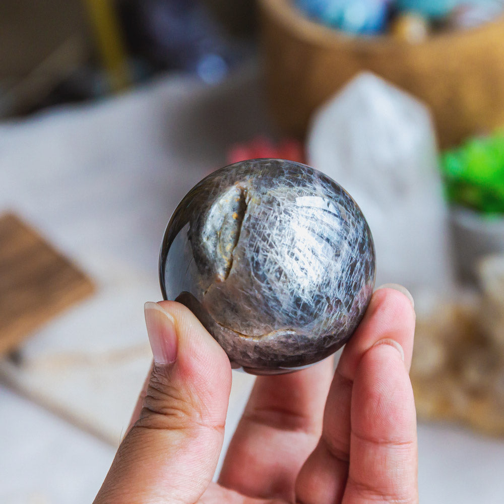 Black Moonstone Sphere