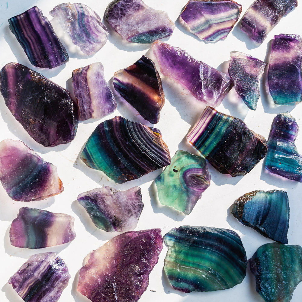 Rainbow Fluorite Slice