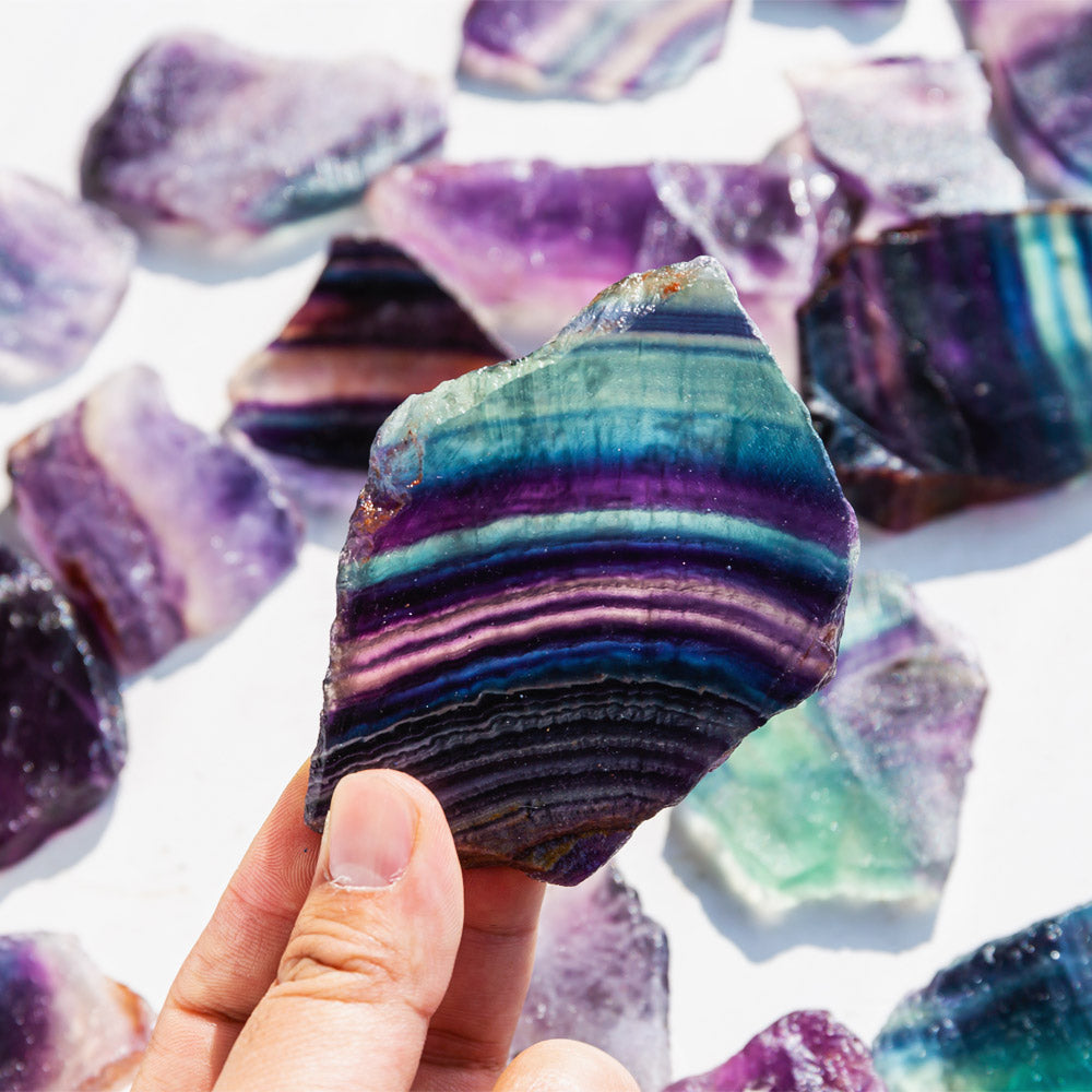 Rainbow Fluorite Slice