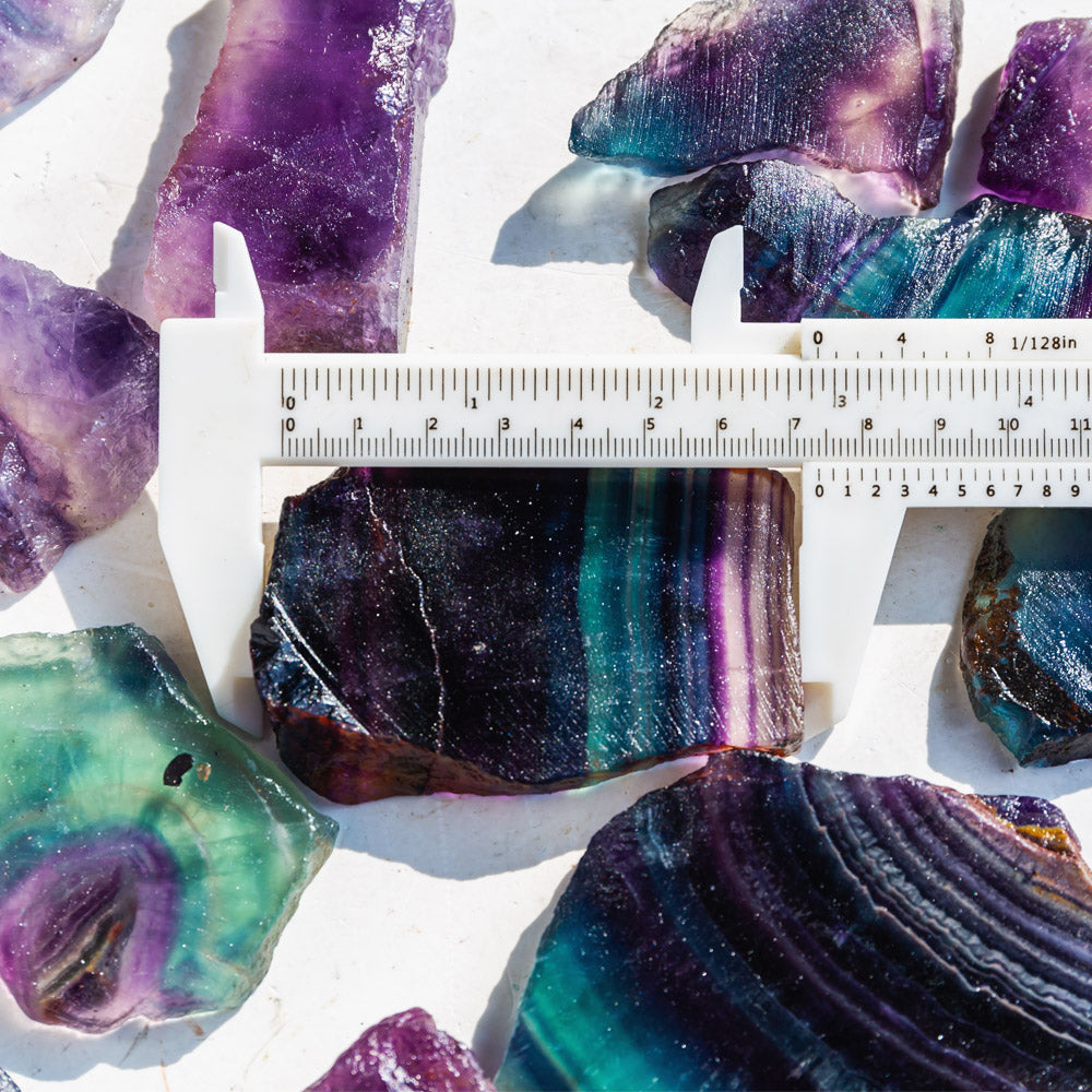 Rainbow Fluorite Slice