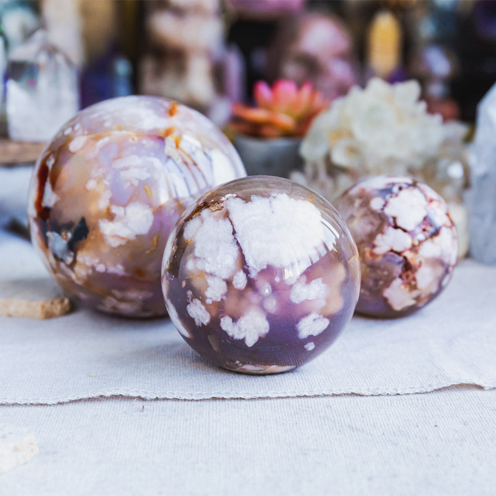 Flower Agate Sphere