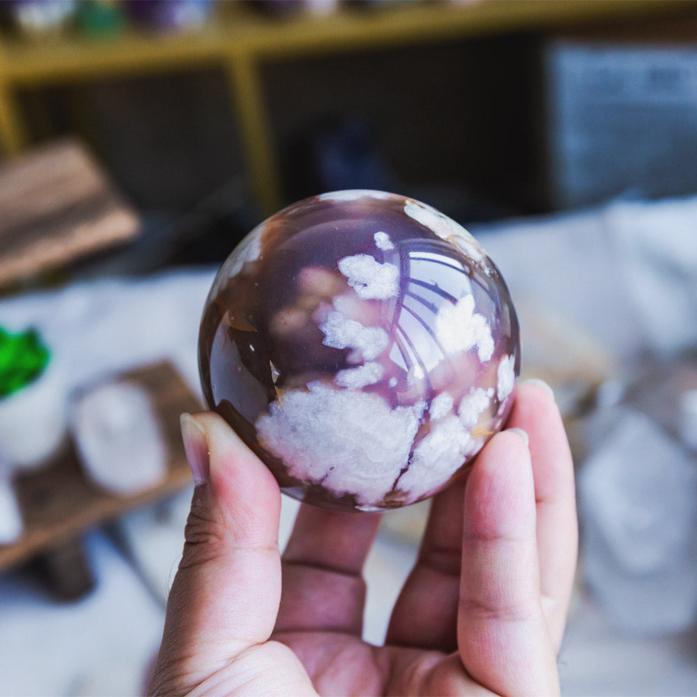 Flower Agate Sphere