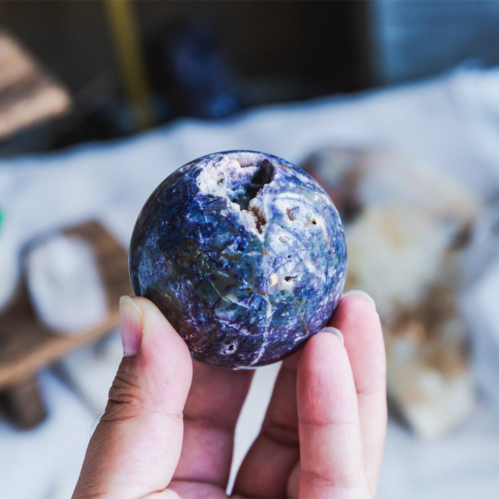 Purple Sphalerite Sphere