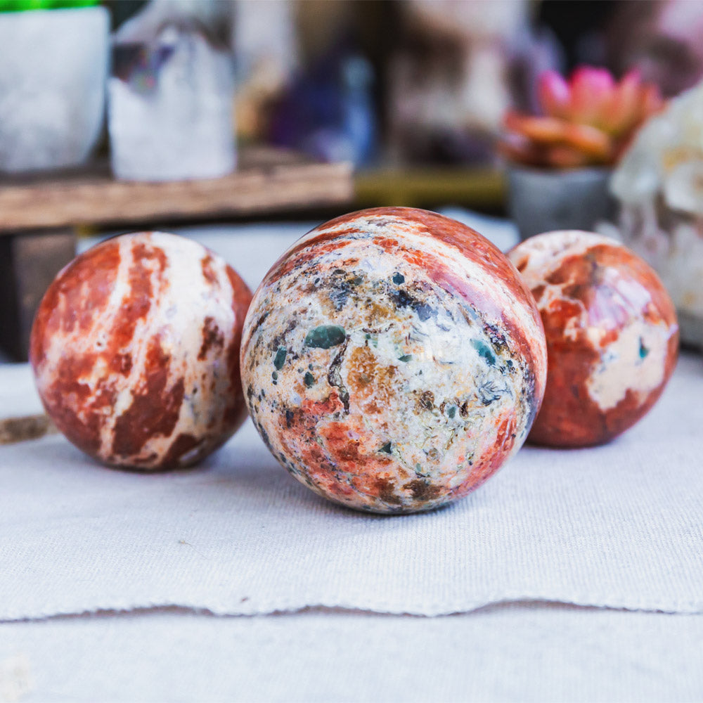 Sunstone With Blue Apatite Sphere