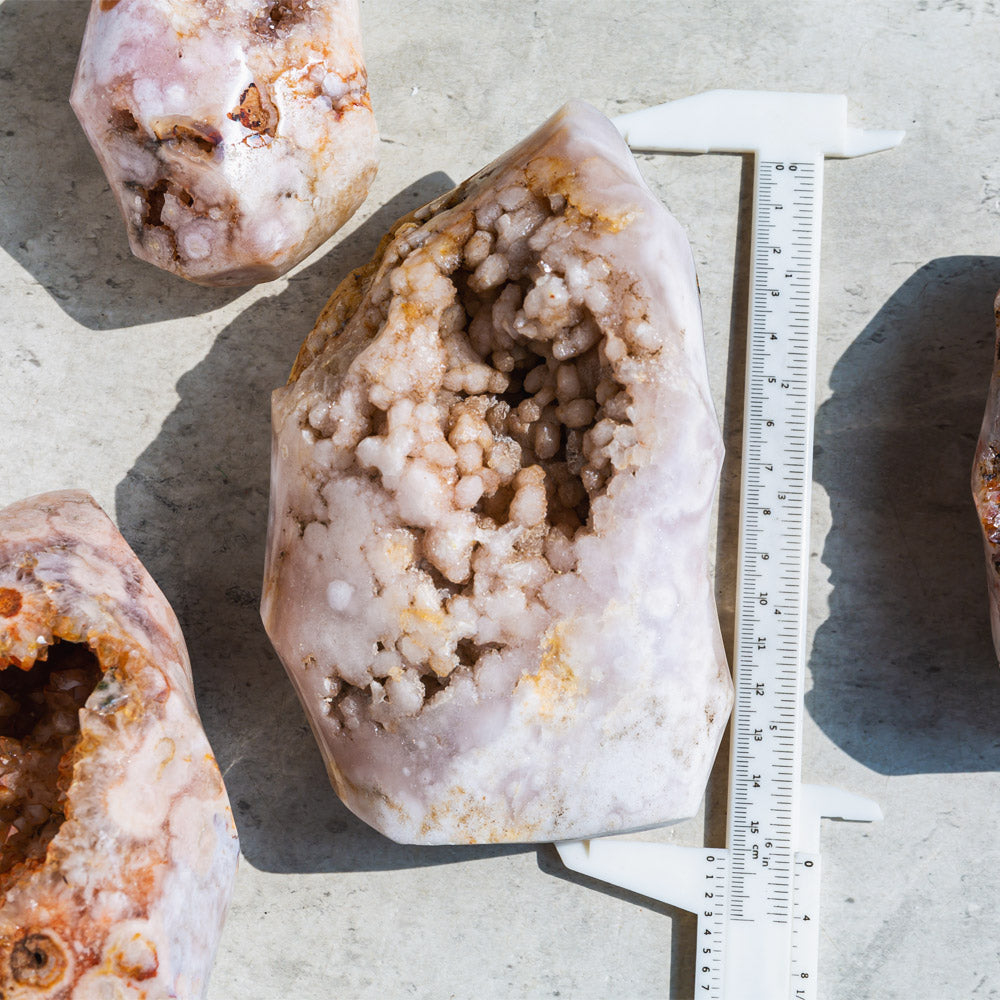 Flower Agate Geode Flame