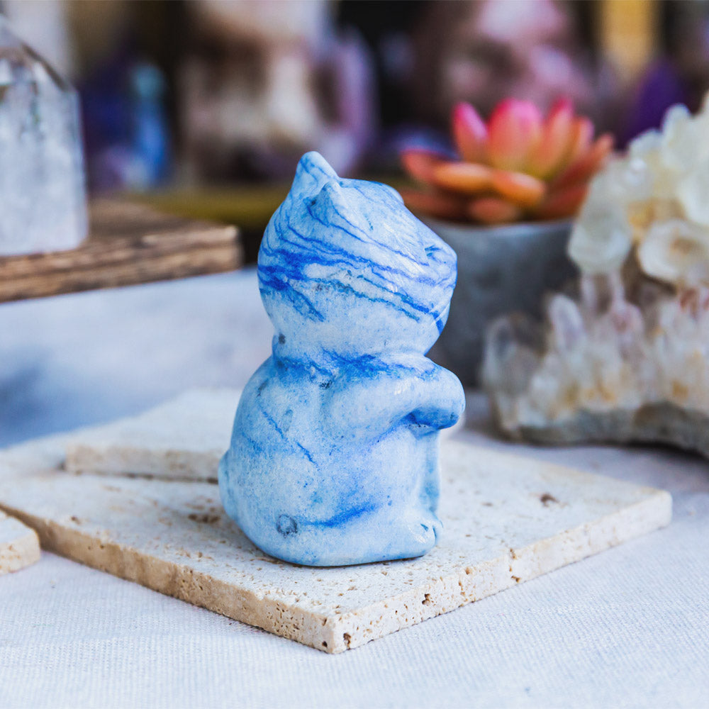 Blue Aventurine Maneki Neko