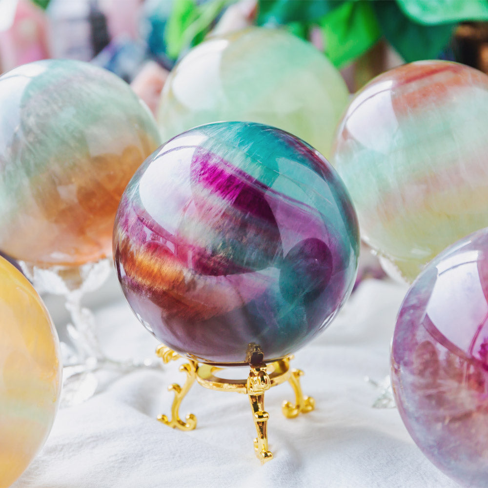 Rainbow Fluorite Sphere